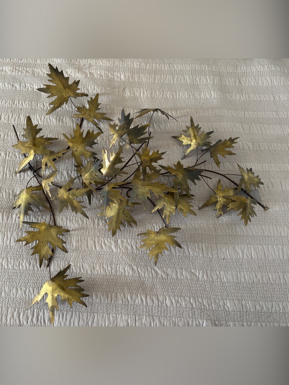 MCM Vintage Metal Maple Leaf Wall Sculpture